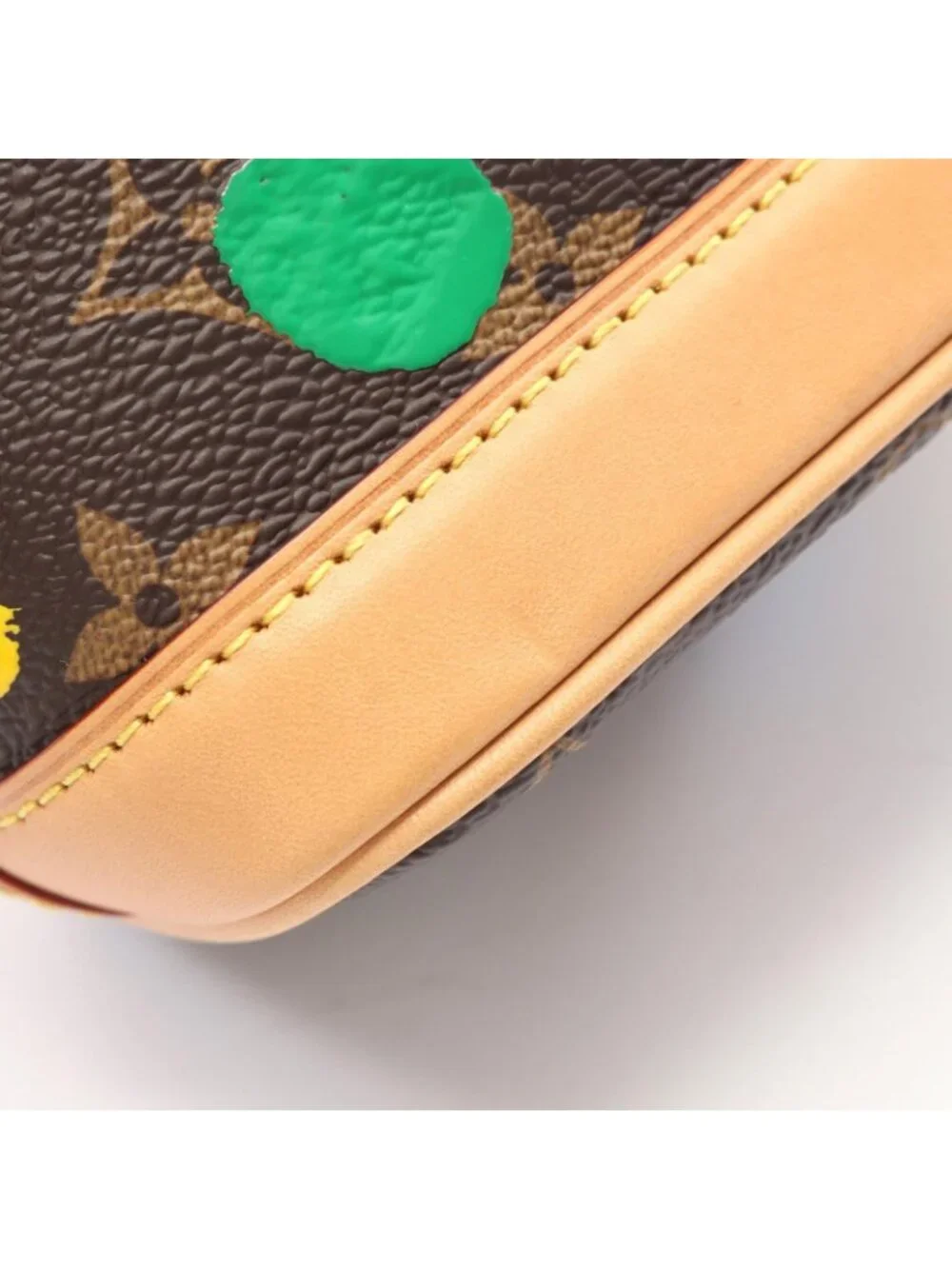 Louis Vuitton Handbag LV YK Nano Noe Yayoi Kusama 2-Way Canvas Leather LV